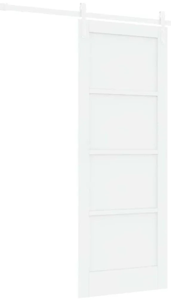 vidaXL Συρόμενη Πόρτα Χειροκίνητος Λευκό 78 x 202 εκ.
