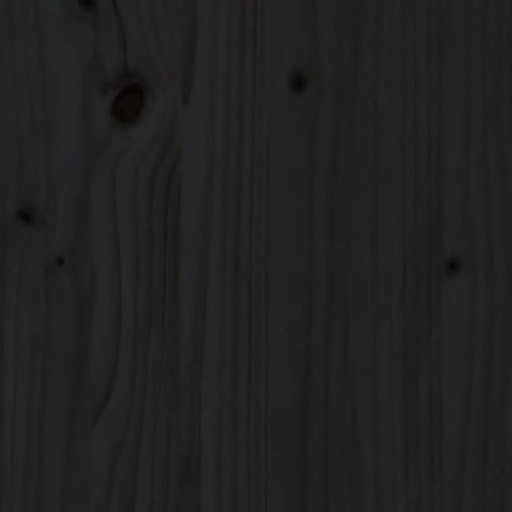 vidaXL Ζαρντινιέρα Μαύρη 84,5x84x75 εκ. από Μασίφ Ξύλο Πεύκου