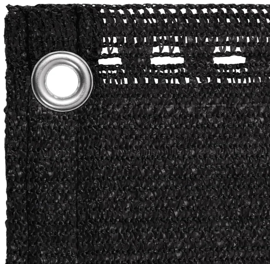 vidaXL Διαχωριστικό Βεράντας Μαύρο 120 x 600 εκ. από HDPE