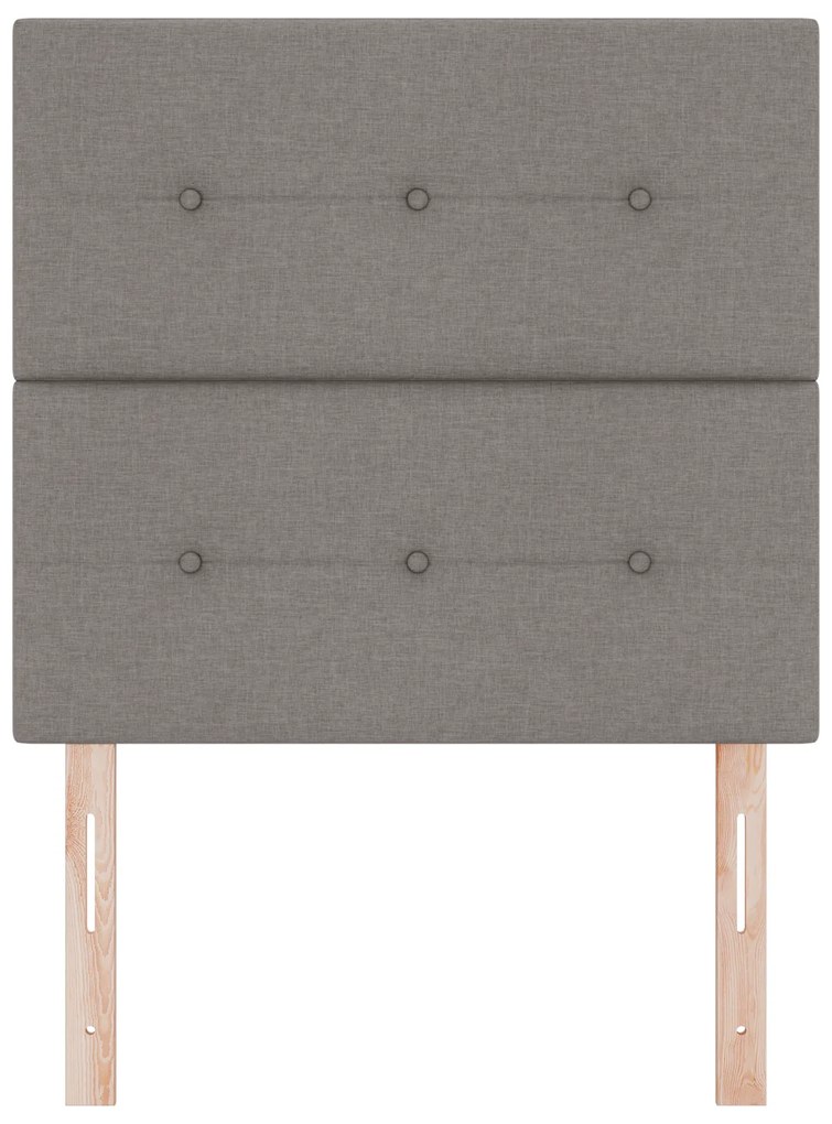 vidaXL LED Κεφαλάρι με φώτα λωρίδας LED Taupe 100 cm ύφασμα