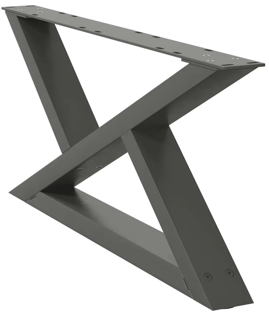 vidaXL Πόδια Τραπεζιού Σαλονιού 2 τεμ. Ανθρακί 70x(30-31,3) εκ. Ατσάλι