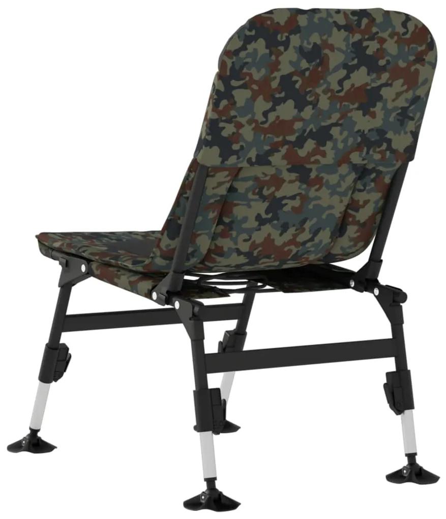 vidaXL Καρέκλα Ψαρέματος με Ρυθμιζ. Πόδια Λάσπης Πτυσσόμενη Καμουφλάζ