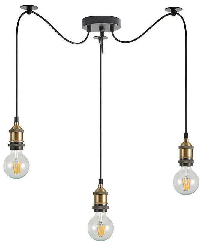 Φωτιστικό Οροφής Magnum 77-8690 55x55x300cm 3xE27 60W Black-Bronze Homelighting