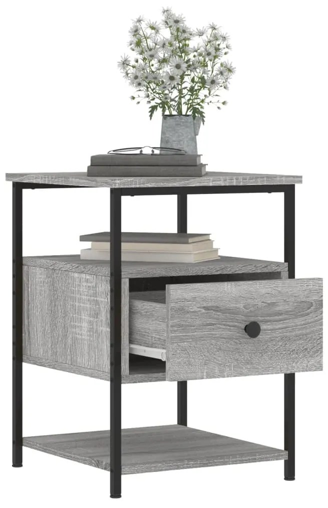 vidaXL Κομοδίνο Γκρι Sonoma 40 x 42 x 56 εκ. από Επεξεργασμένο Ξύλο