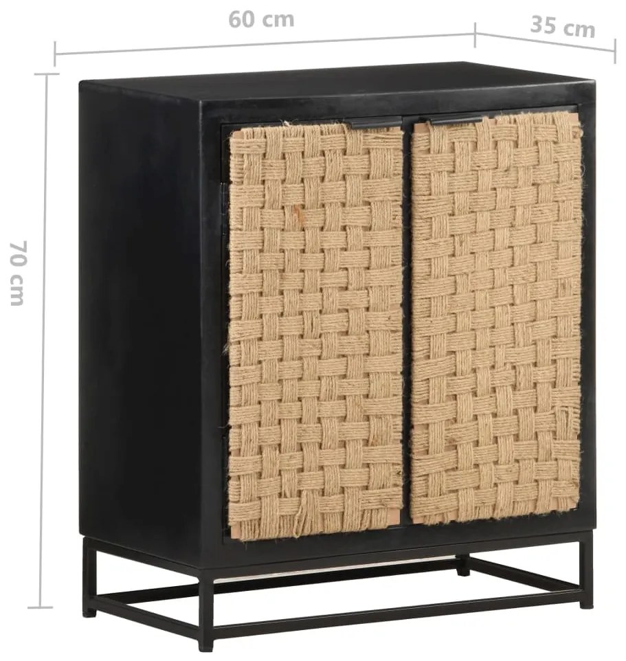 vidaXL Ντουλάπι 60 x 35 x 70 εκ. από Μασίφ Ξύλο Μάνγκο