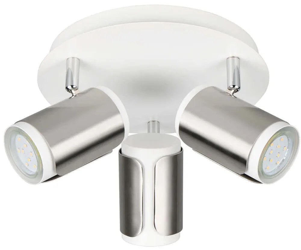Φωτιστικό Οροφής - Σποτ Gillan 814530307 Φ30x16cm 3xGU10 10W Nickel-White Trio Lighting