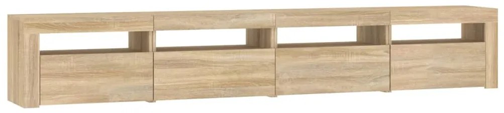 vidaXL Έπιπλο Τηλεόρασης με LED Sonoma Δρυς 240 x 35 x 40 εκ.