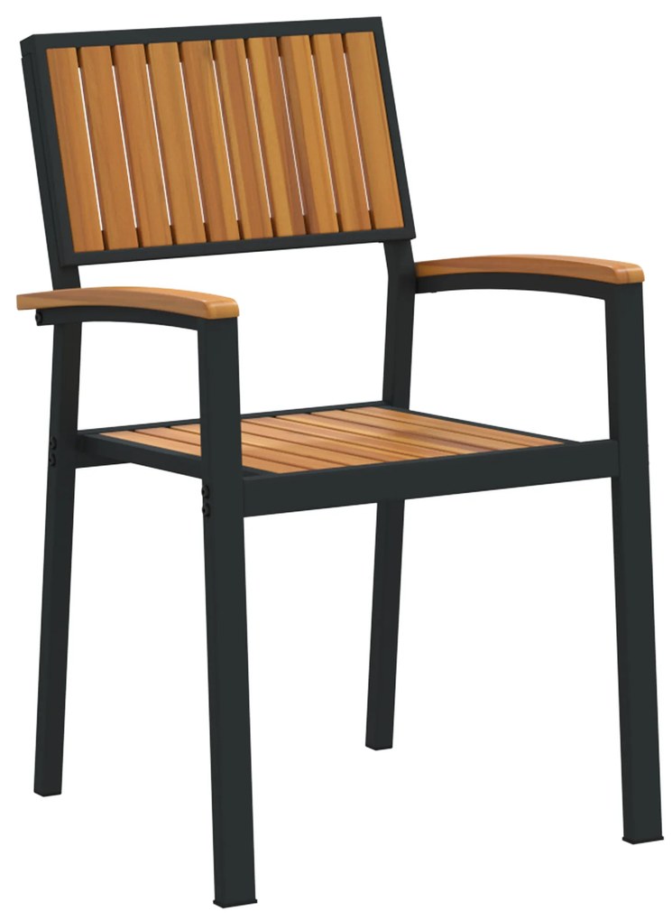 vidaXL Σετ Φαγητού 7 Τεμαχίων Solid Wood Acacia και Μετάλλου