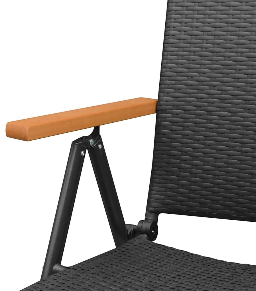 vidaXL Σετ Τραπεζαρίας Κήπου 5 Τεμαχίων Μαύρο/Καφέ από Συνθετικό Ρατάν