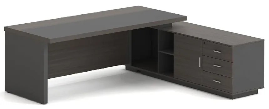 VIP ΓΡΑΦΕΙΟ ΔΕΞΙΑ ΓΩΝΙΑ, ΑΠΟΧΡΩΣΗ GREY WALNUT