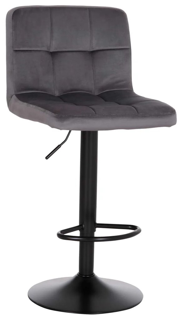 ΣΚΑΜΠΟ ΜΠΑΡ ΠΕΡΙΣΤΡΕΦΟΜΕΝΟ DIANA HM202.41 ΓΚΡΙ ΒΕΛΟΥΔΟ--ΜΕΤΑΛΛΟ ΜΑΥΡΟ ΜΑΤ 44x52x109Υεκ