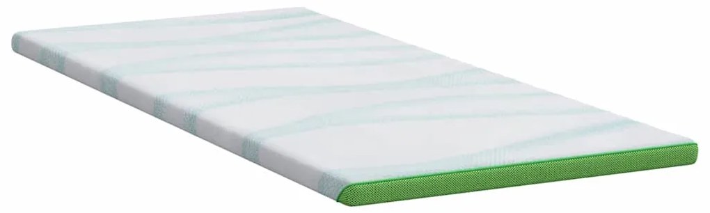 vidaXL Στρώμα επικάλυψης Λευκό και Πράσινο 180 x 200 x 6 εκ