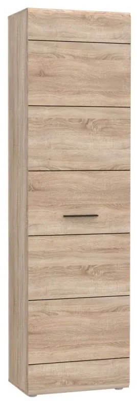 Ντουλάπα Μονόφυλλη Εισόδου Solo 55x34x197 Sonoma Wenge και MDF