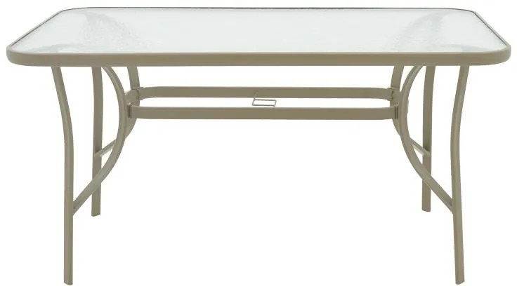 Σετ κήπου - Τραπεζαρία Sussie - Ensure 5 τεμ. μέταλλο - γυαλί σαμπανιζέ 140x80x70 εκ. 140x80x70 εκ.