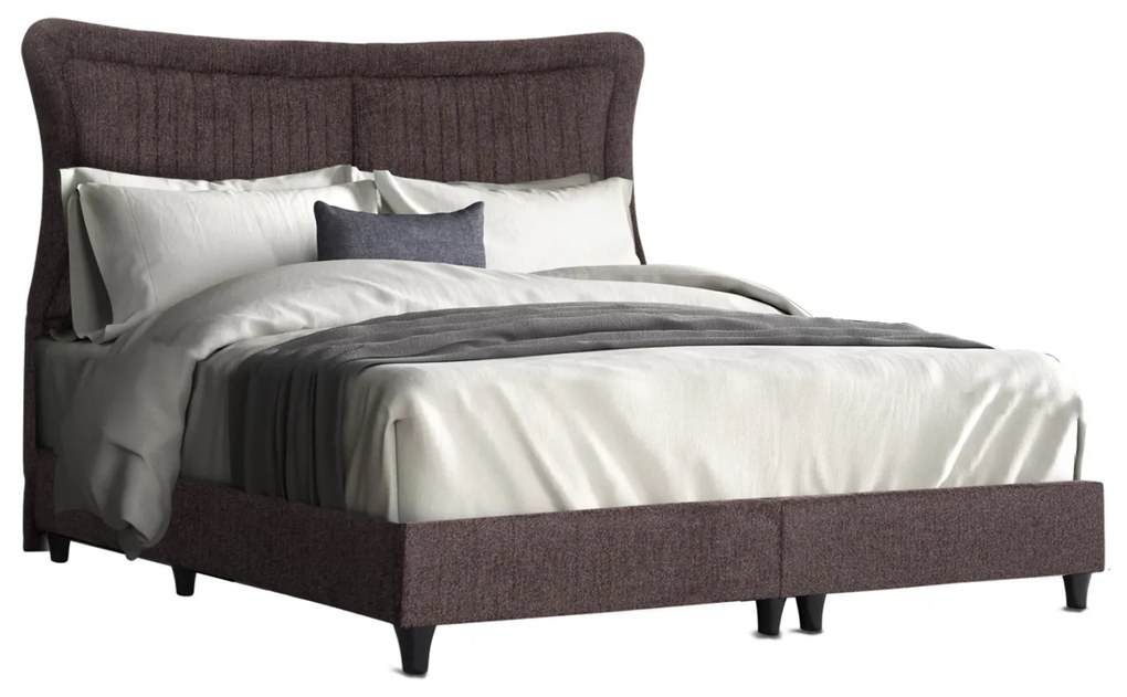 ΚΡEΒΑΤΙ ΔΙΠΛΟ NESTOR HM715.02 ΥΦΑΣΜΑ TEDDY ΚΑΦΕ--ΓΙΑ ΣΤΡΩΜΑ 160x200εκ.