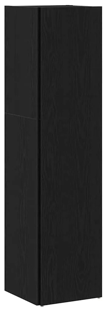 vidaXL Γωνιακά ράφια Μαύρη Οξυά 33 x 33 x 132 εκ. Επεξεργασμένο ξύλο