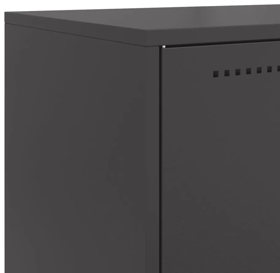 Έπιπλο Τηλεόρασης Πράσινο Λαδί 100,5x39x60,5 εκ. από Ατσάλι - Πράσινο