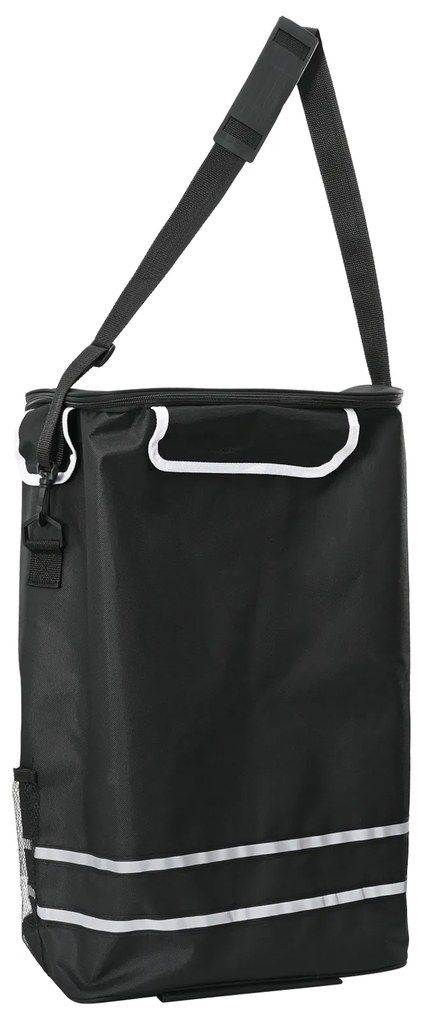 vidaXL Καρότσι Αγορών Μαύρο 47 x 39 x 100.5 εκ. Ύφασμα Oxford