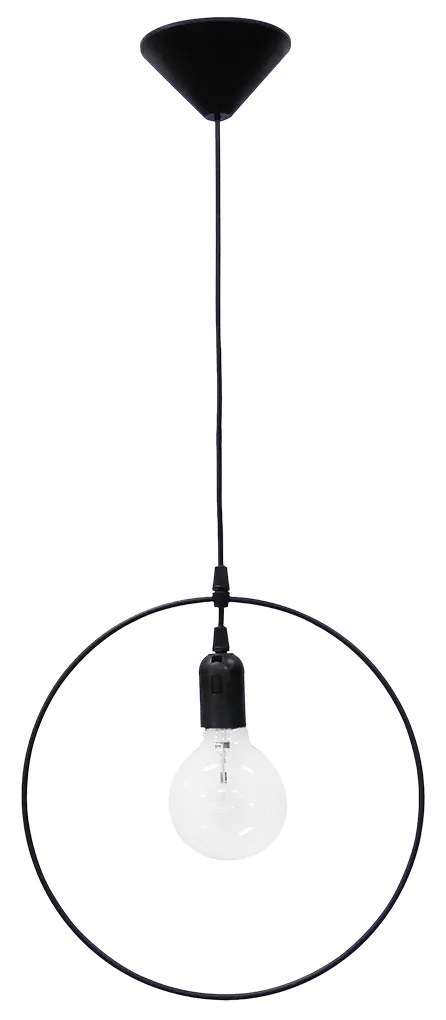 Φωτιστικό Οροφής Μονόφωτο Heronia Kyklos 34-0038 Black
