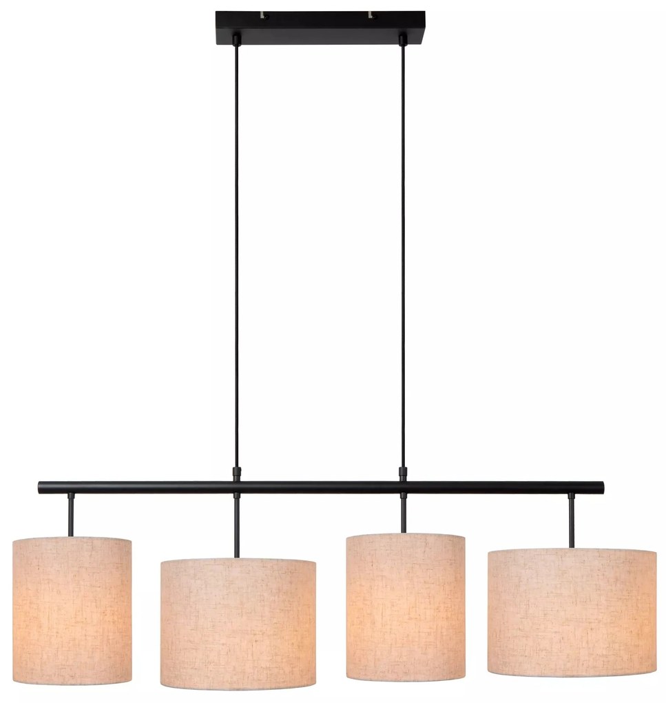 Φωτιστικό Κρεμαστό Lucide 45409-04-38 MAYA Μπεζ/Κρεμ (Beige/Creme)|Μαύρο Ματ (Black Mat)