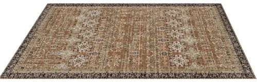 VEVOR Large Area Rug 9 x 12 ft Anti-Skid Indoor Floor Mat Vintage Brown Green