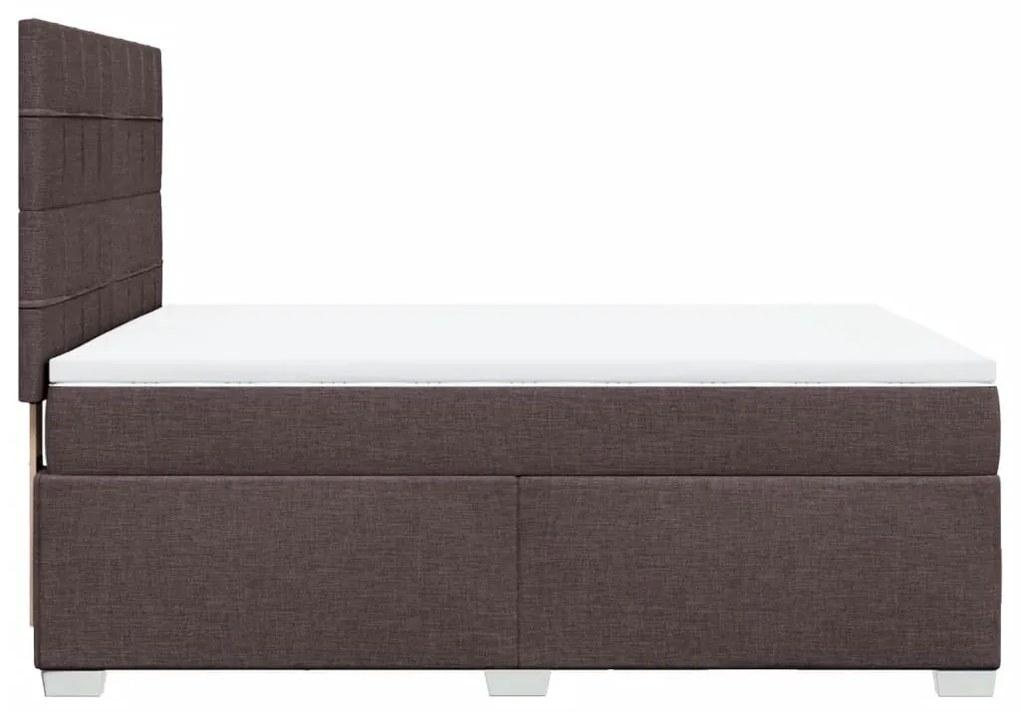 ΚΡΕΒΑΤΙ BOXSPRING ΜΕ ΣΤΡΩΜΑ ΣΚΟΥΡΟ ΚΑΦΕ 140X190 ΕΚ. ΥΦΑΣΜΑΤΙΝΟ 3292786