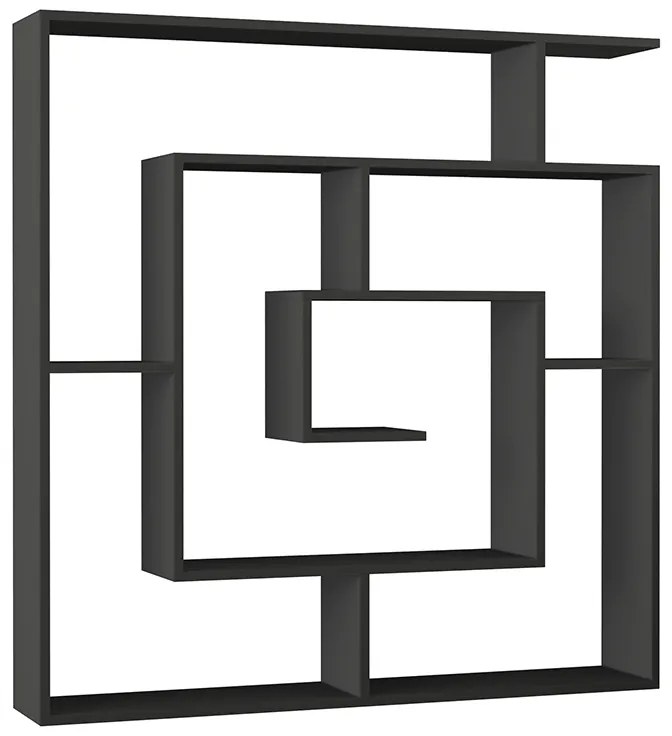 Βιβλιοθήκη Labirent Megapap χρώμα ανθρακί 125x22x129εκ.