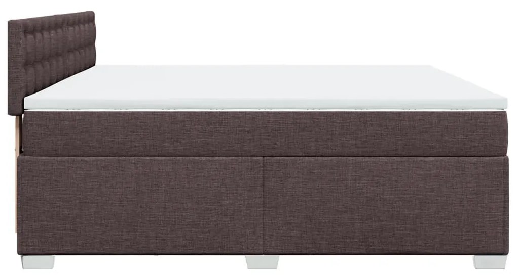 ΚΡΕΒΑΤΙ BOXSPRING ΜΕ ΣΤΡΩΜΑ ΣΚΟΥΡΟ ΚΑΦΕ 200X200 ΕΚ. ΥΦΑΣΜΑΤΙΝΟ 3286012