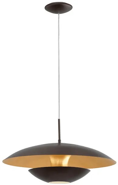 Eglo Nuvano Μοντέρνο Κρεμαστό Φωτιστικό Μονόφωτο με Ντουί E27 σε Καφέ Χρώμα 95755