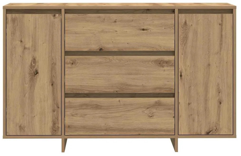 vidaXL Πλαϊνό γραφείο με συρτάρι artisan δρυς 120 x 41 x 75 εκ.