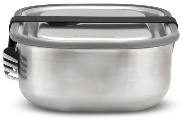 Κουτί φαγητού Black+Blum BAM-SS-L018, 1 l, ορθογώνιο, ασφαλές για φούρνο, χωρίς BPA, ανοξείδωτο ατσάλι, γκρι
