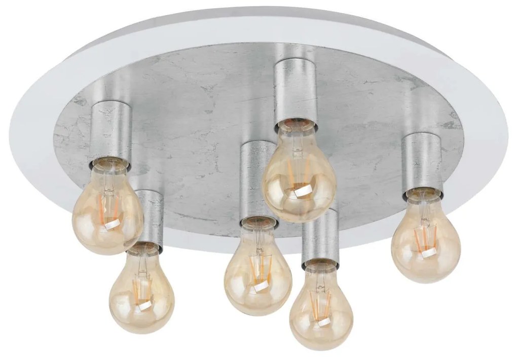 Φωτιστικό Οροφής - Πλαφονιέρα Led 97496 White - Silver Passano Eglo Metal