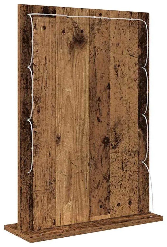 vidaXL Καθρέφτης τουαλέτας Ορθογώνιος Παλιό ξύλο 70 x 50 x 18 εκ.