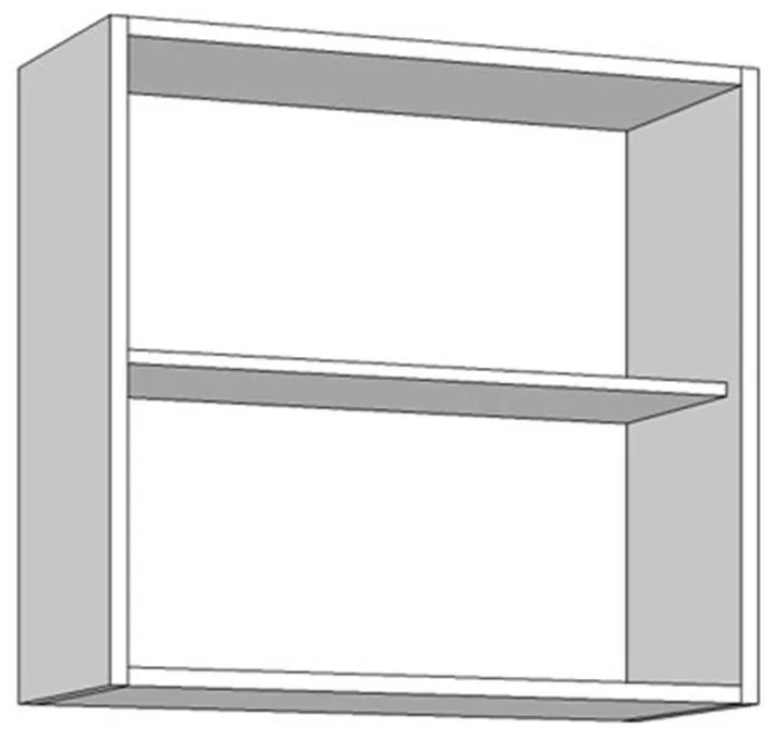 Κρεμαστό Ντουλάπι Κουζίνας Claudia 60A Γκρι Concrete - Μαύρο Ματ 60x30x57 εκ. 60x30x57 εκ.