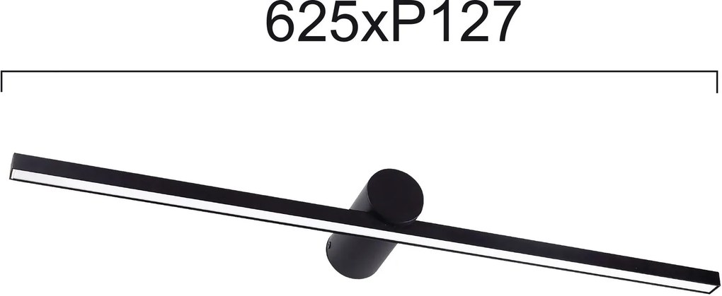 Απλίκα μπάνιου Viokef Rocco-Μήκος: 60 εκ.-Μαύρο