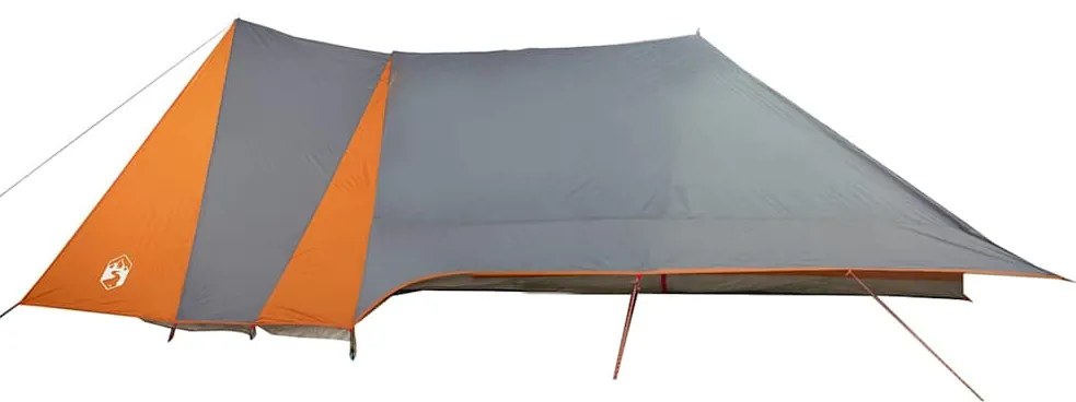 vidaXL Οικογενειακή Σκηνή Γκρι και Πορτοκαλί 660 x 456 x 200 εκ.