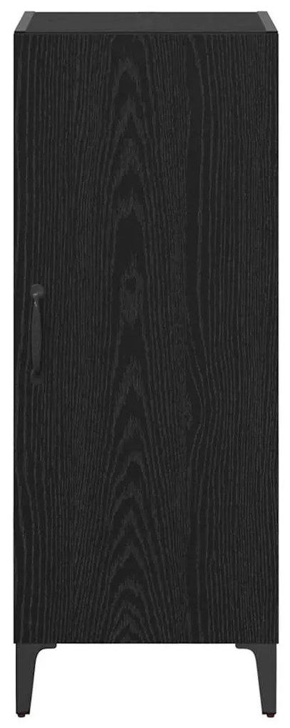 vidaXL Πλαϊνό γραφείο Μαύρη Οξυά 34,5 x 34 x 90 εκ. Επεξεργασμένο ξύλο