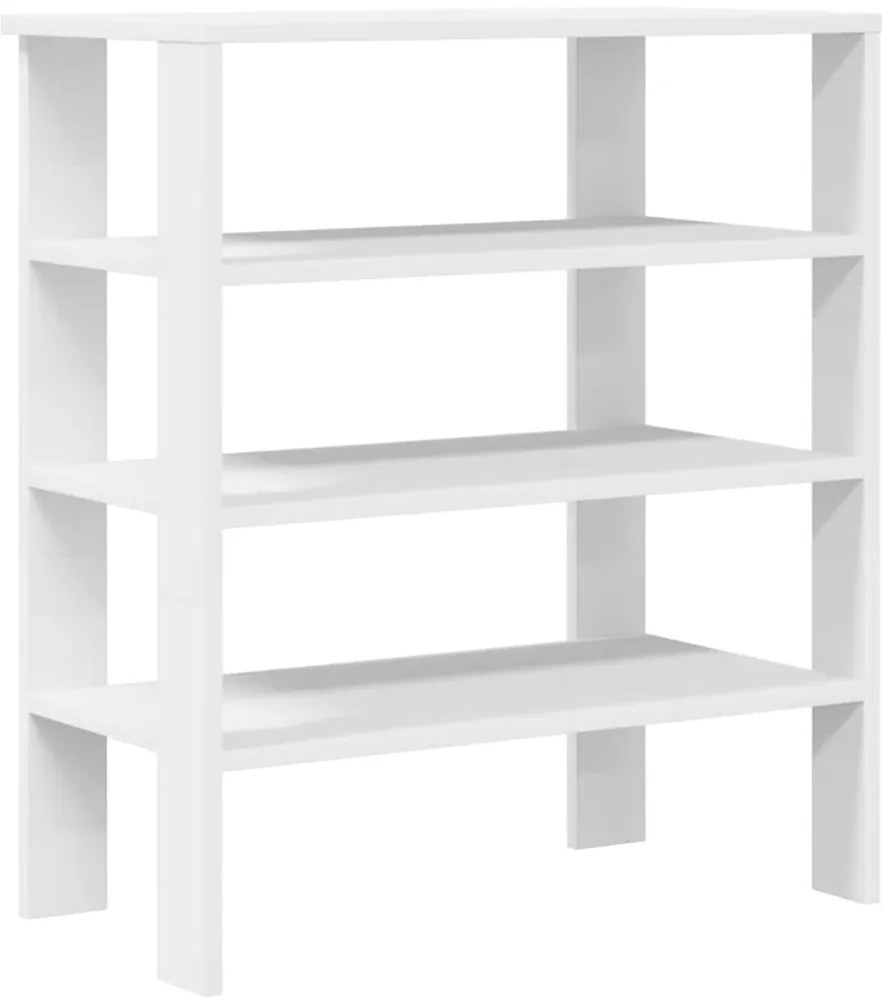 Ράφι παπουτσιών Λευκό 61x32x70 cm Κατασκευασμένο ξύλο - Λευκό