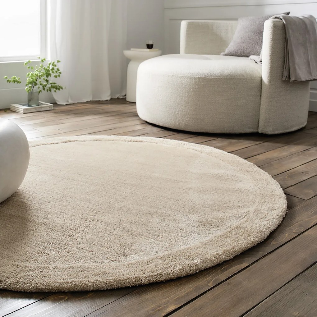 Χαλί Στρογγυλό Heaven Shell Beige 150εκ. - Gofis Home 802/47