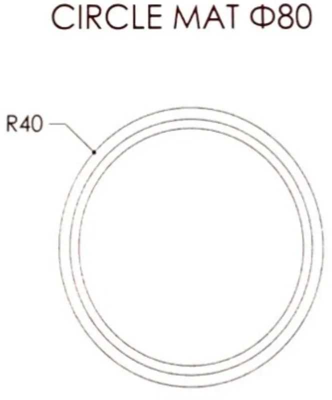 Καθρέπτης τοίχου Circle Mat Φ80 με φωτισμό Led Διακόπτης Αφής: Ναι