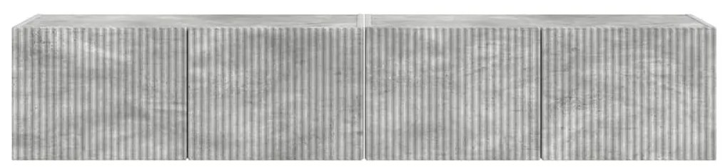 vidaXL Ντουλάπι Τηλεόρασης Τοίχου 2 pcs Σκυρόδεμα 60 x 31 x 29.5 εκ