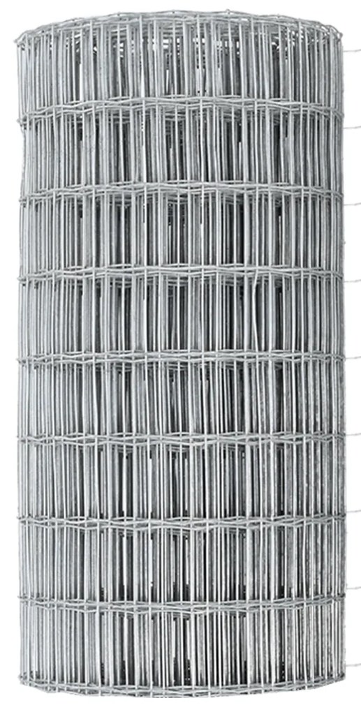 vidaXL Euro Fence με 7 Στήλες με Στεφάνη 0.4x10 μ Γαλβανιζέ Χάλυβα