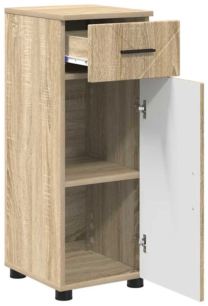 vidaXL Σετ Επίπλων Μπάνιου με πόρτα 3 pcs Sonoma Δρυς 61 x 35 x 64 εκ.