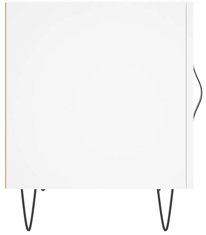 vidaXL Κομοδίνο Λευκό 40 x 40 x 50 εκ. από Επεξεργασμένο Ξύλο