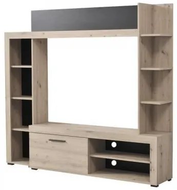 ΚΕΝΤΡΟ ΨΥΧΑΓΩΓΙΑΣ RUBI GREY OAK / ΜΑΥΡΟ 172.5*33*157.5 11008242