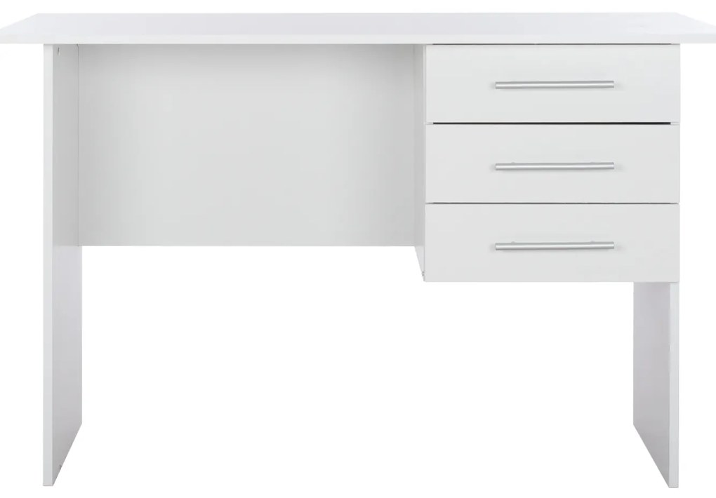 Γραφείο Μελαμίνης Ensley Με 3 Συρτάρια Λευκό 120x60x76 Εκ.