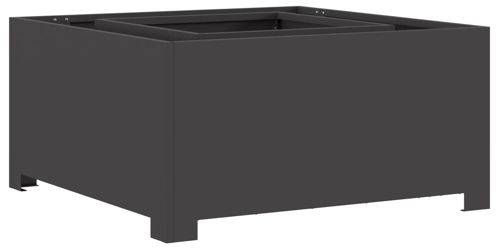 vidaXL Φουτουράκι Τετράγωνο Μαύρο 80x80x40 εκ. Ατσάλι