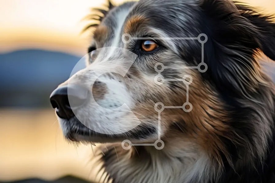 Σετ των 2 Intra Συλλεκτικό Ξύλινο Παζλ Plywood  4mm - Σοβαρός σκύλος με καφέ και λευκό τρίχωμα Σε Ξύλινο Κουτί - Διαστάσεις: 10x10 cm – 25 κομμάτια