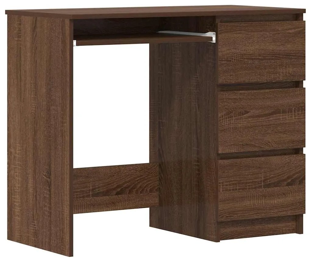 vidaXL Γραφείο Καφέ Δρυς 90 x 45 x 76 εκ. από Επεξεργασμένο Ξύλο