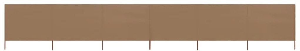 vidaXL Προστατευτικό Αέρα με 6 Πάνελ Χρώμα Taupe 800x80 εκ. Υφασμάτινο